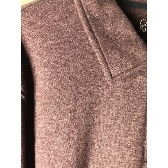 MEN'S LARGE CROFT & BARROW 1/2 ZIP HEATHER PURPLE - Picture 3 of 4